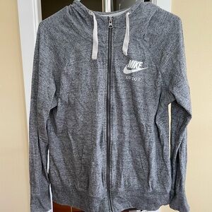 Nike size large zip up. Heather gray.